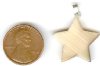 1 20x5mm Gold Fiber Optic Star Pendant